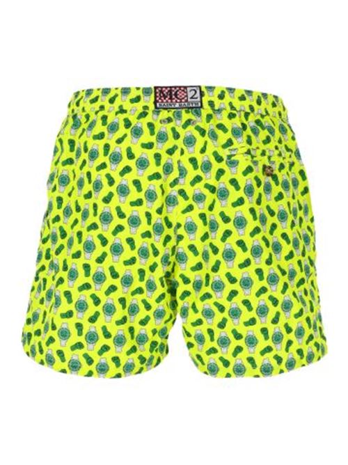 Fluorescent yellow/multicolour man beachwear MC2 SAINT BARTH | LIGHTING MICRO FANTASYLIG000304344F